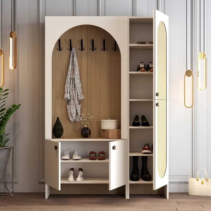 Ayleid eteiskaluste peilillä 200 cm - Huonekalut - Kalustesetit - Eteisen kalustesetit