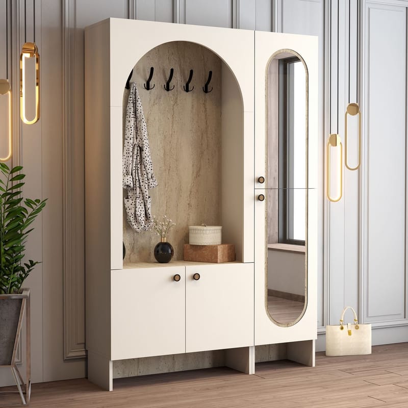 Ayleid eteiskaluste peilillä 200 cm - Huonekalut - Kalustesetit - Eteisen kalustesetit