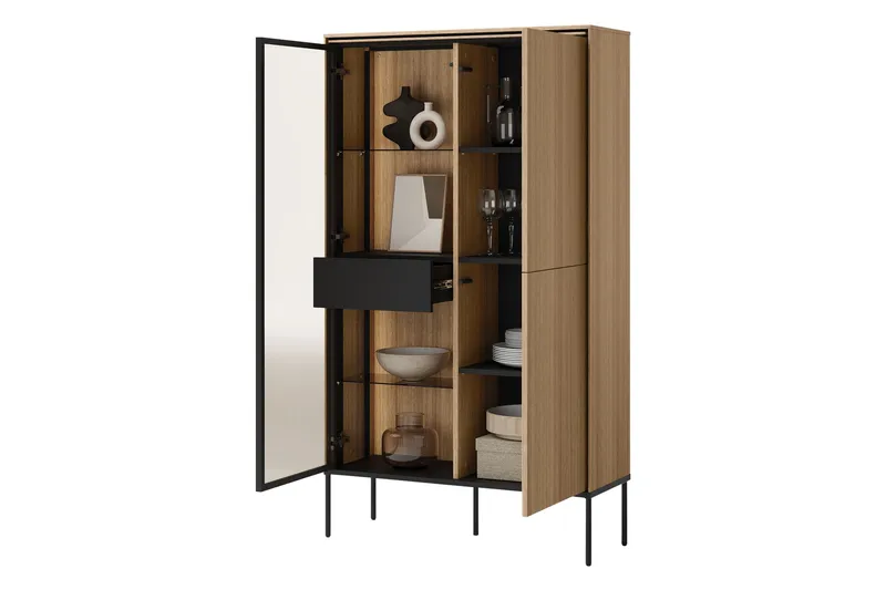 Basici-Huonekalusetti Olohuoneeseen - Valkoinen/Musta - Huonekalut - Kalustesetit - Olohuoneen kalustesetit