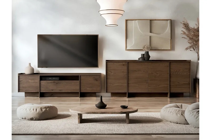 Bellia-Huonekalusetti Olohuoneeseen, Ruskea