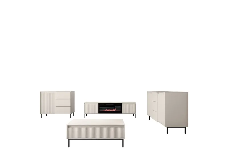 Bjurholm Kalustesarja Olohuoneeseen - Beige - Huonekalut - Kalustesetit - Olohuoneen kalustesetit