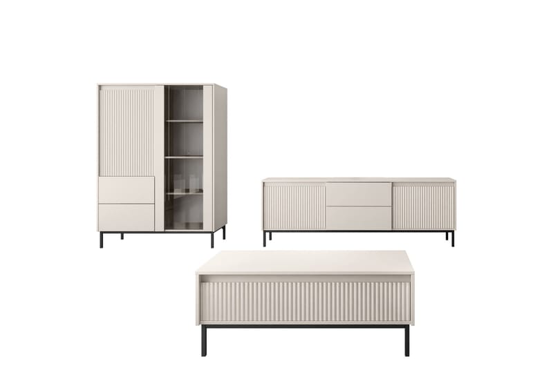 Bjurholm Kalustesarja Olohuoneeseen - Beige - Huonekalut - Kalustesetit - Olohuoneen kalustesetit