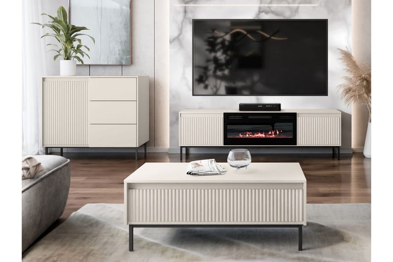 Bjurholm Kalustesarja Olohuoneeseen - Beige - Huonekalut - Kalustesetit - Olohuoneen kalustesetit