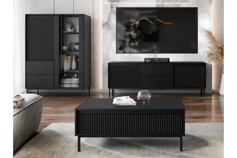 Bjurholm Kalustesarja Olohuoneeseen - Musta - Huonekalut - Kalustesetit - Olohuoneen kalustesetit