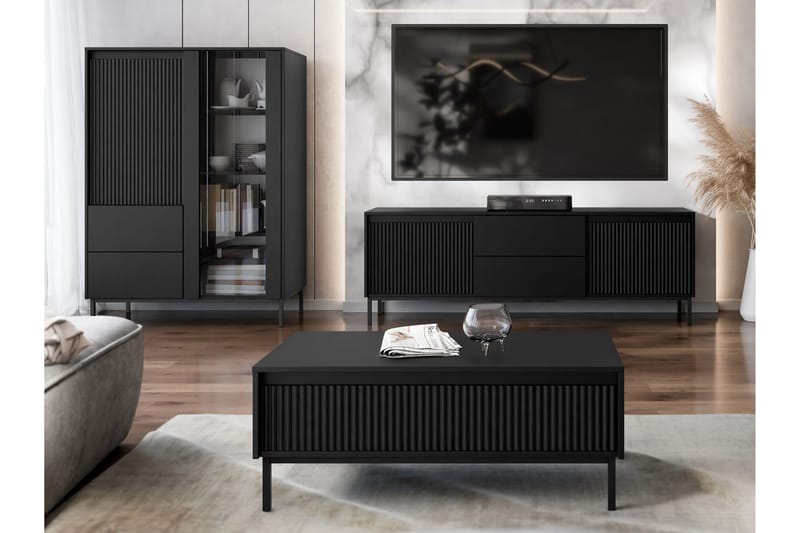 Bjurholm Kalustesarja Olohuoneeseen - Musta - Huonekalut - Kalustesetit - Olohuoneen kalustesetit