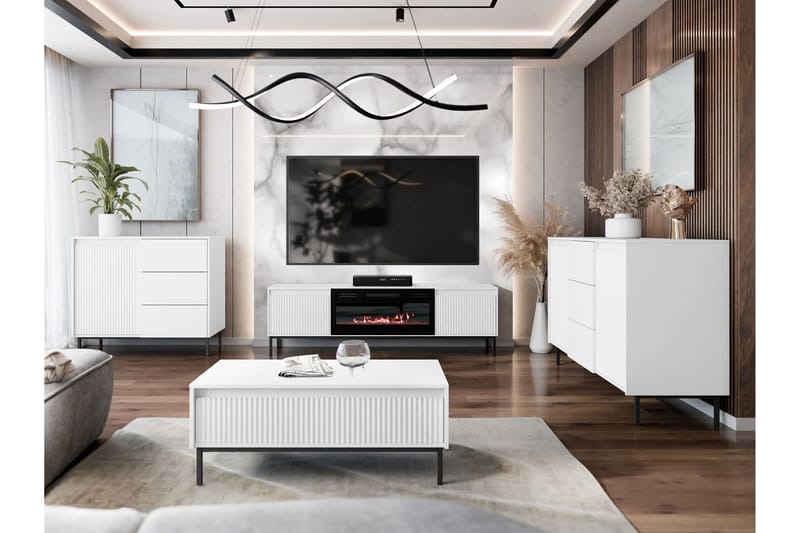 Bjurholm Kalustesarja Olohuoneeseen - Valkoinen - Huonekalut - Kalustesetit - Olohuoneen kalustesetit