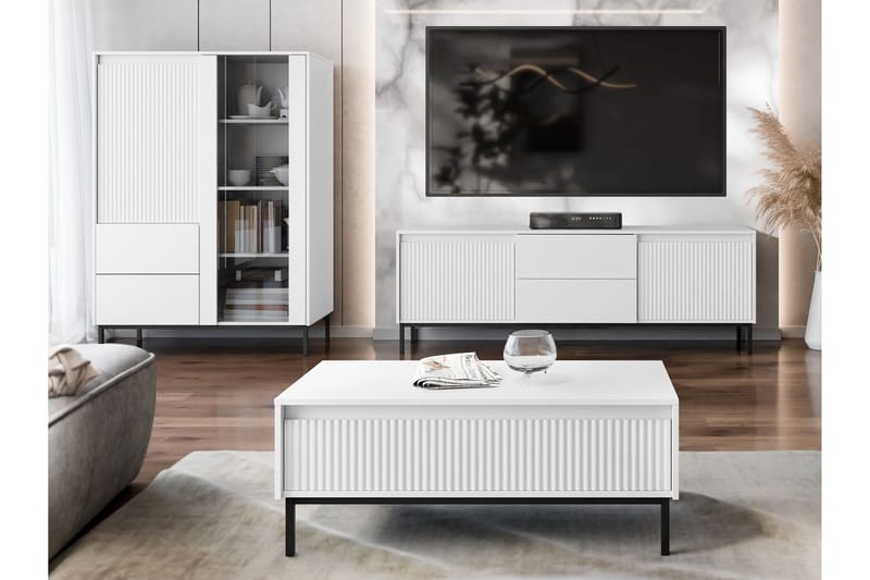 Bjurholm Kalustesarja Olohuoneeseen - Valkoinen - Huonekalut - Kalustesetit - Olohuoneen kalustesetit