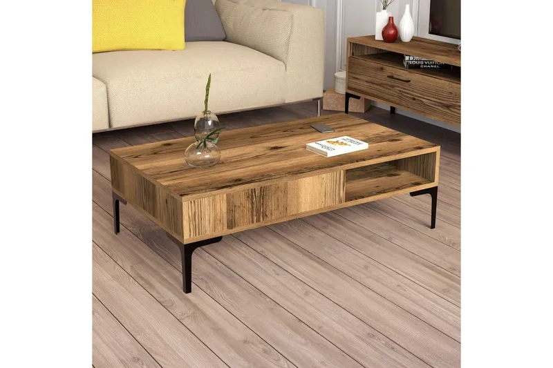 Brutorp Kalustesetti Olohuoneeseen - Pähkinä - Huonekalut - Kalustesetit - Olohuoneen kalustesetit