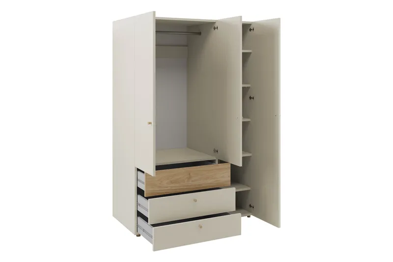 Buhan Huonekalusetti Makuuhuoneeseen - Beige / Ruskea - Huonekalut - Kalustesetit - Makuuhuoneen kalustesetit