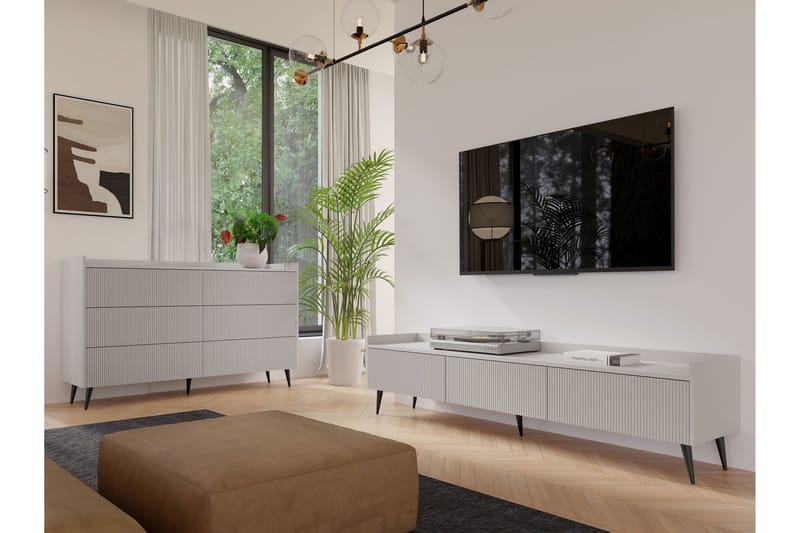 Chiku Huonekalusetti Olohuoneeseen - Beige - Huonekalut - Kalustesetit - Olohuoneen kalustesetit