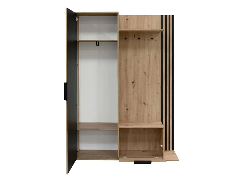 Cinerea eteiskalustesarja 140 cm - ruskea, musta - Huonekalut - Kalustesetit - Eteisen kalustesetit