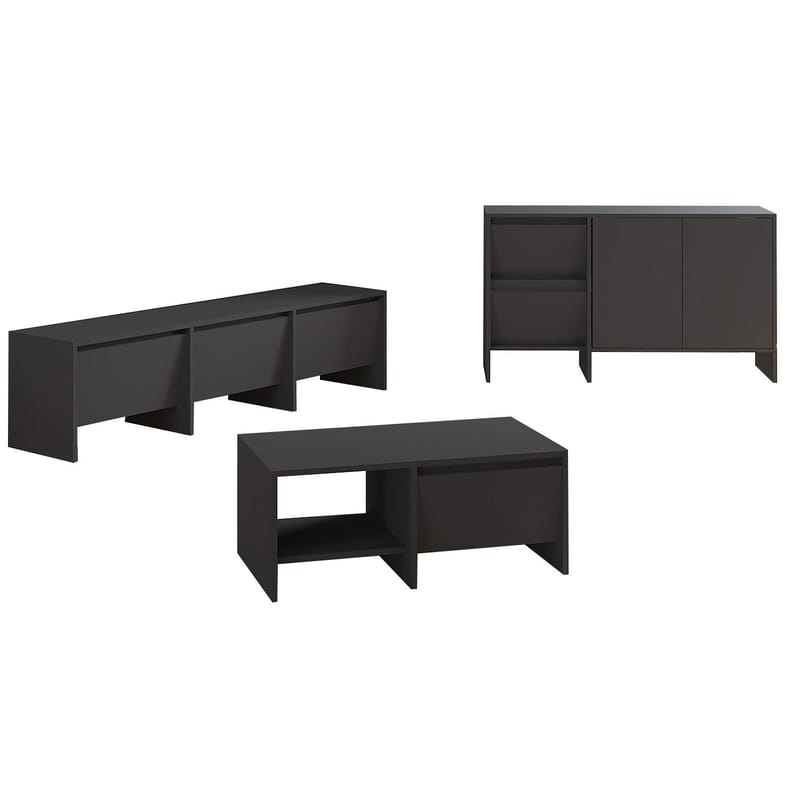Crala olohuonekalustesetti 160x40x35 cm, Antrasiitti