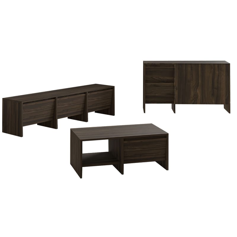 Crala olohuonekalustesetti 160x40x35 cm - Walnut - Huonekalut - Kalustesetit - Olohuoneen kalustesetit