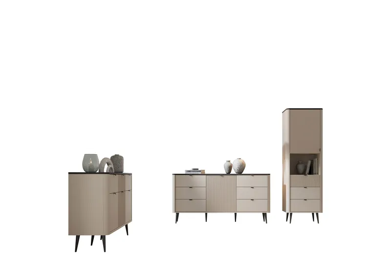 Cucina-Huonekalusetti Olohuoneeseen, Harmaa