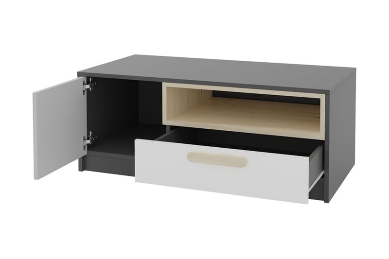 Dekona Kalustesetti Makuuhuoneeseen - Harmaa/Valkoinen - Huonekalut - Kalustesetit - Makuuhuoneen kalustesetit