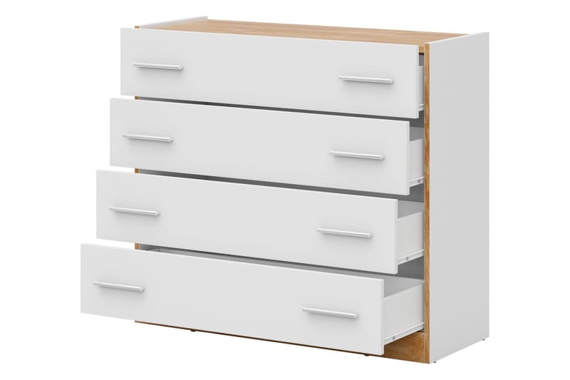 Dentrona-Huonekalusetti Makuuhuoneeseen - Valkoinen/Beige - Huonekalut - Kalustesetit - Makuuhuoneen kalustesetit