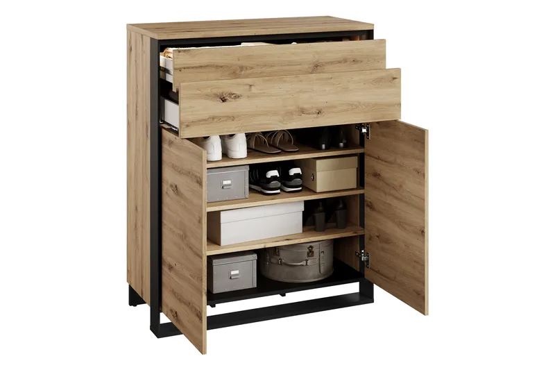 Dorana Hall Kalustesarja - Ruskea/Musta - Huonekalut - Kalustesetit - Eteisen kalustesetit