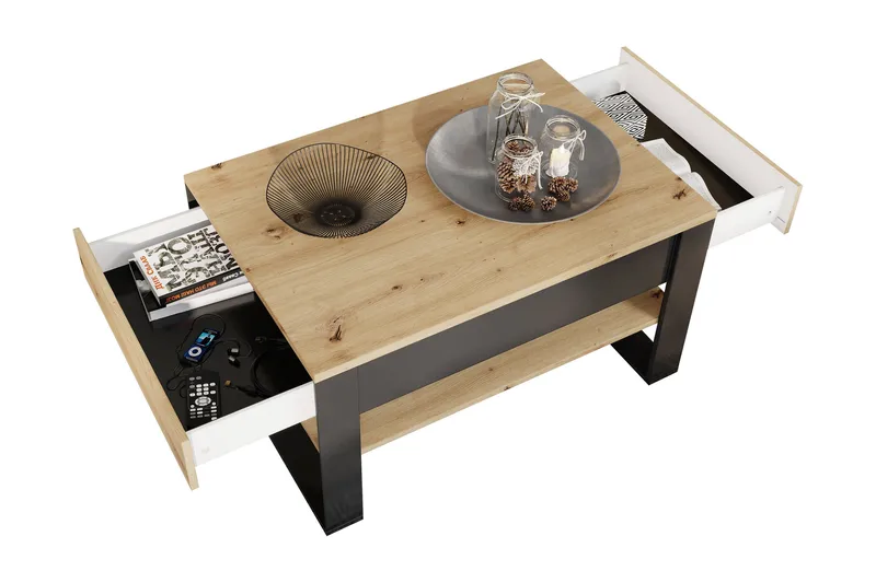 Dorana-Huonekalusetti Olohuoneeseen - Beige - Huonekalut - Kalustesetit - Olohuoneen kalustesetit