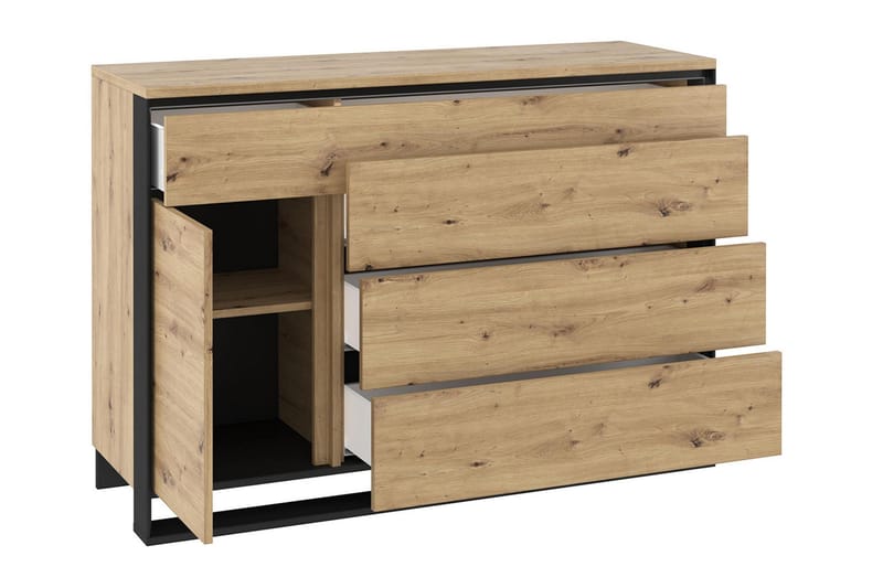 Dorana-Huonekalusetti Olohuoneeseen - Ruskea/Musta - Huonekalut - Kalustesetit - Olohuoneen kalustesetit