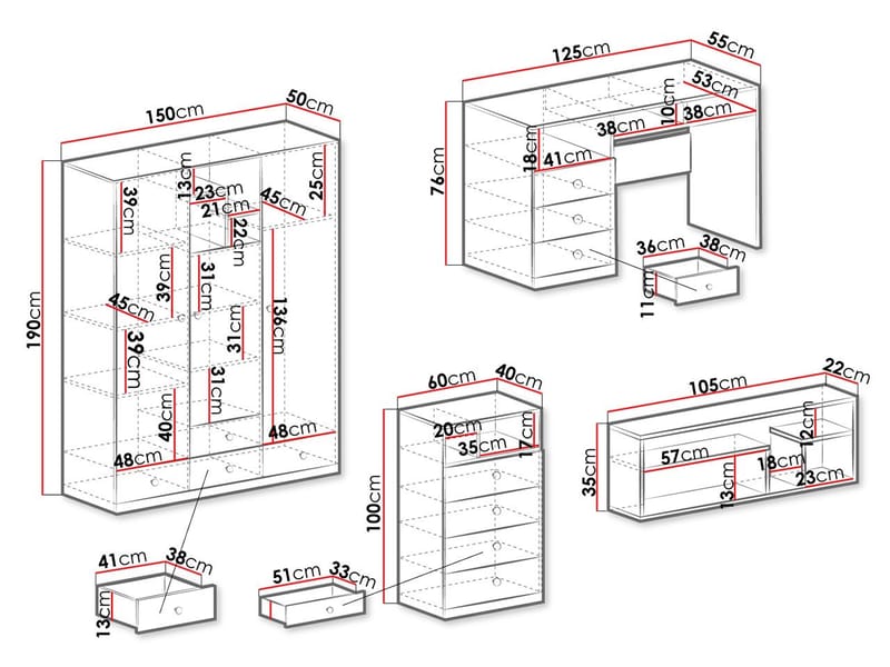 Elvaren Toimiston Kalustesetti - Huonekalut - Kalustesetit - Toimistokalustekokonaisuus