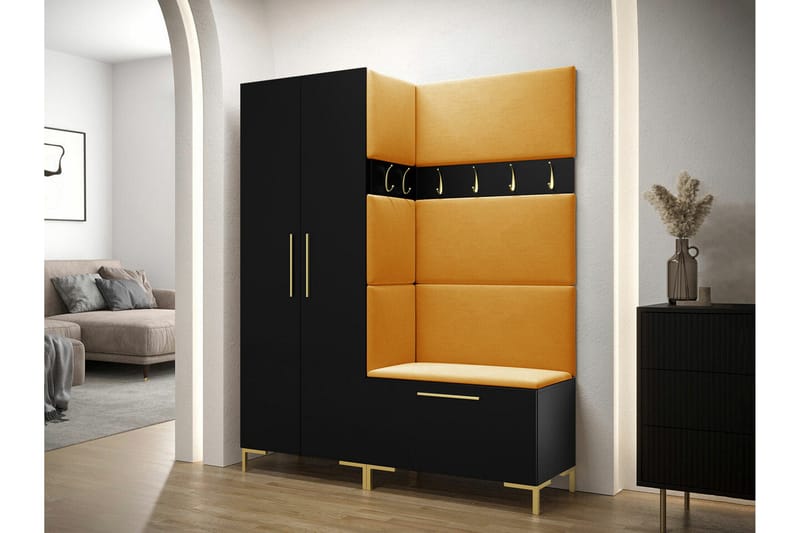 Dunvegan Hallmöbelset 158x44 cm Black - Huonekalut - Kalustesetit - Eteisen kalustesetit