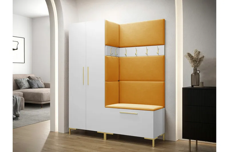 Dunvegan Hallmöbelset 158x44 cm White - Huonekalut - Kalustesetit - Eteisen kalustesetit