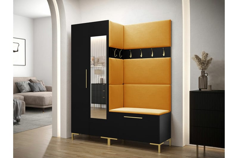 Dunvegan Hallmöbelset 158x46 cm Black - Huonekalut - Kalustesetit - Eteisen kalustesetit