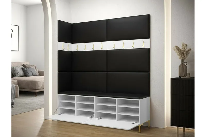 Dunvegan Hallmöbelset 168x46 cm Black - Huonekalut - Kalustesetit - Eteisen kalustesetit