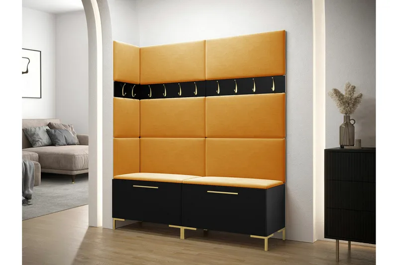 Dunvegan Hallmöbelset 168x46 cm Black - Huonekalut - Kalustesetit - Eteisen kalustesetit