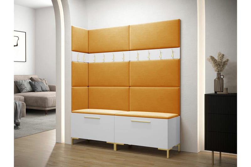 Dunvegan Hallmöbelset 168x46 cm White - Huonekalut - Kalustesetit - Eteisen kalustesetit