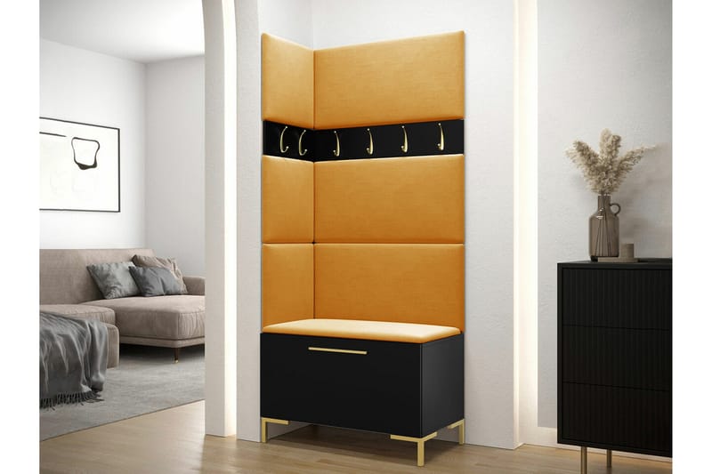 Dunvegan Hallmöbelset 84x46 cm Black - Huonekalut - Kalustesetit - Eteisen kalustesetit
