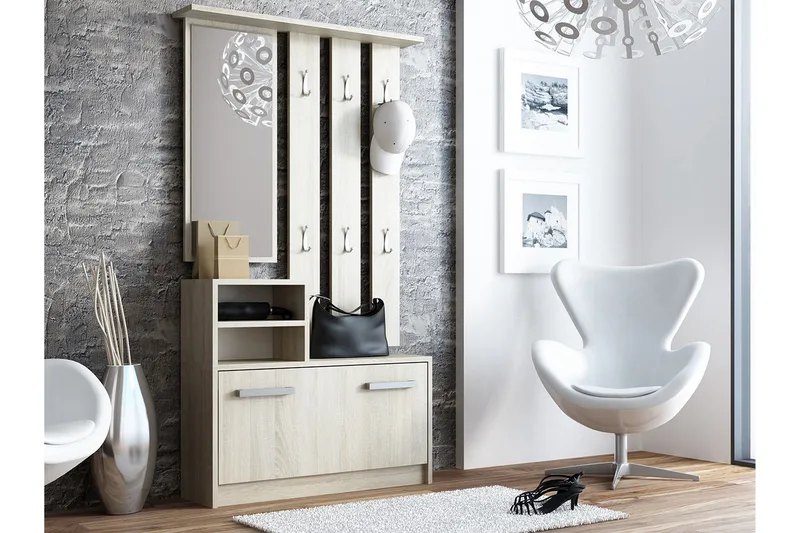 Eteiskaluste Bogense 85 cm - Puu - Huonekalut - Kalustesetit - Eteisen kalustesetit