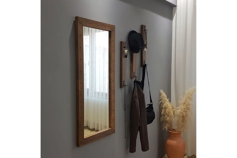 Eteiskaluste Kuiana 110 cm - Pähkinä - Huonekalut - Kalustesetit - Eteisen kalustesetit