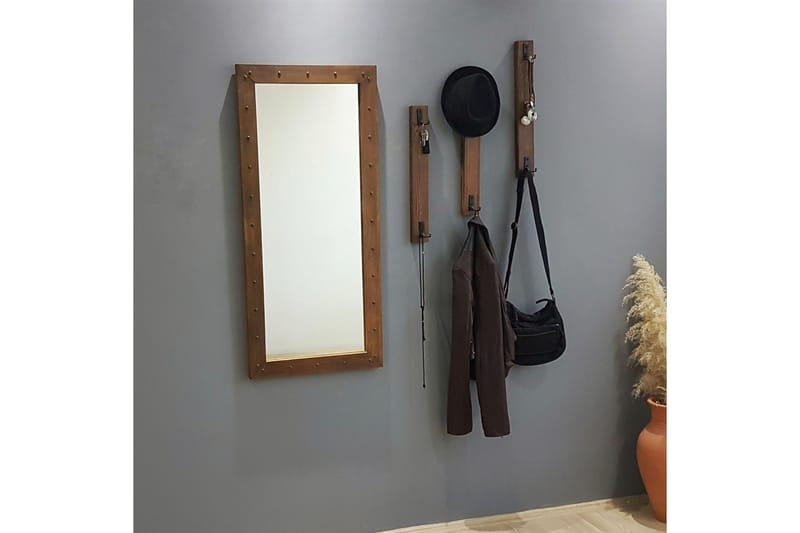 Eteiskaluste Kuiana 110 cm - Pähkinä - Huonekalut - Kalustesetit - Eteisen kalustesetit