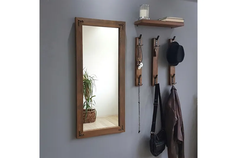 Eteiskaluste Roansgreen 3 cm - Pähkinä - Huonekalut - Kalustesetit - Eteisen kalustesetit