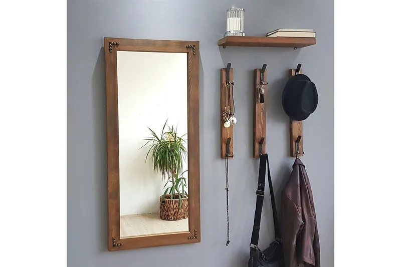 Eteiskaluste Roansgreen 3 cm - Pähkinä - Huonekalut - Kalustesetit - Eteisen kalustesetit