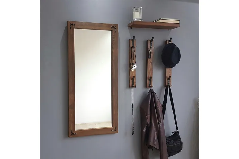 Eteiskaluste Roansgreen 3 cm - Pähkinä - Huonekalut - Kalustesetit - Eteisen kalustesetit