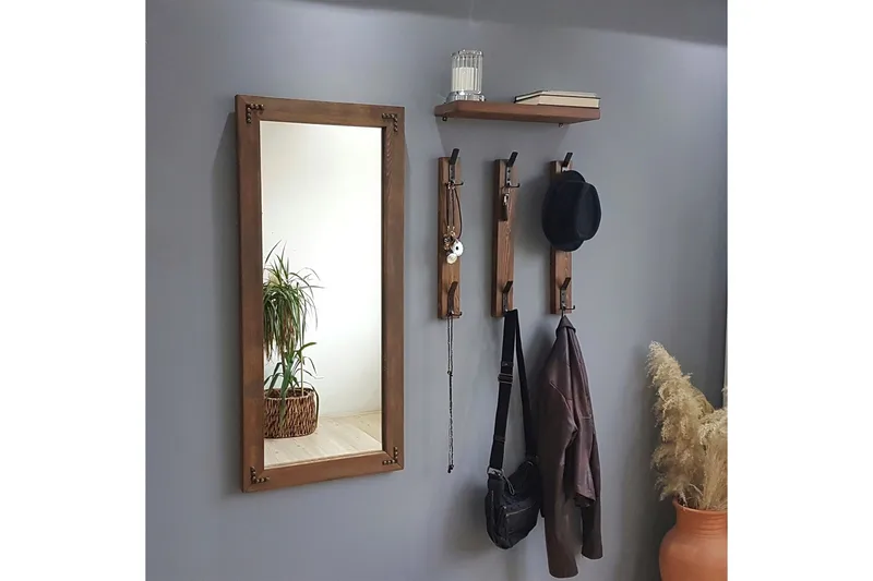 Eteiskaluste Roansgreen 3 cm - Pähkinä - Huonekalut - Kalustesetit - Eteisen kalustesetit