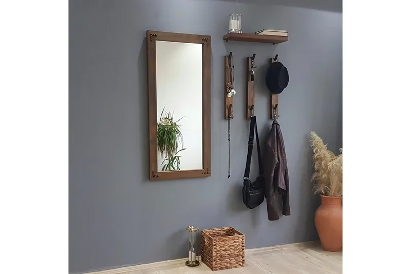 Eteiskaluste Roansgreen 3 cm - Pähkinä - Huonekalut - Kalustesetit - Eteisen kalustesetit