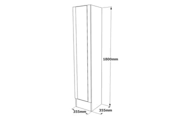 Eteiskalustepaketti Challinder 34x90 cm Tupla Oikea - Luonnonväri - Huonekalut - Kalustesetit - Eteisen kalustesetit