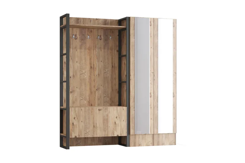 Eteiskalustepaketti Challinder 34x90 cm Tupla Oikea, Luonnonväri