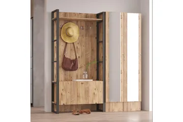 Eteiskalustepaketti Challinder 34x90 cm Tupla Oikea - Luonnonväri - Huonekalut - Kalustesetit - Eteisen kalustesetit