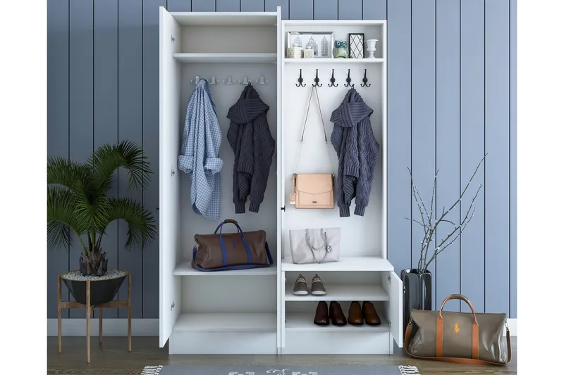 Eteiskalustepaketti Gunnilvallen - Valkoinen - Huonekalut - Kalustesetit - Eteisen kalustesetit