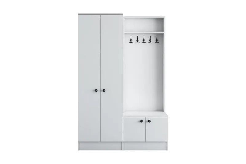 Eteiskalustepaketti Gunnilvallen - Valkoinen - Huonekalut - Kalustesetit - Eteisen kalustesetit