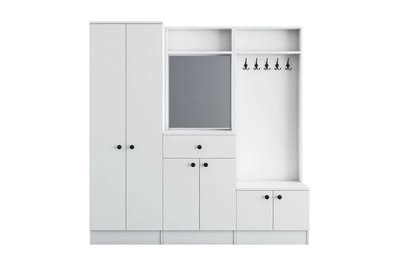 Eteiskalustepaketti Gunnilvallen - Valkoinen - Huonekalut - Kalustesetit - Eteisen kalustesetit