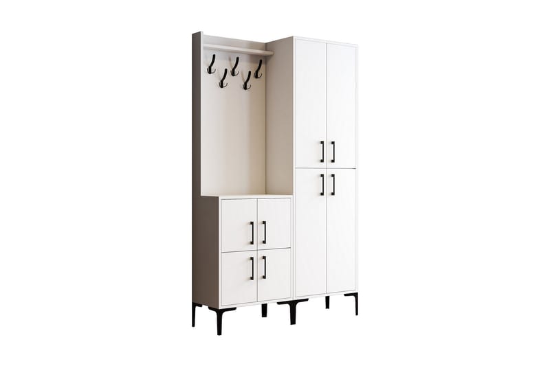 Eteiskalustepaketti Kotzen 35x120 cm - Valkoinen - Huonekalut - Kalustesetit - Eteisen kalustesetit