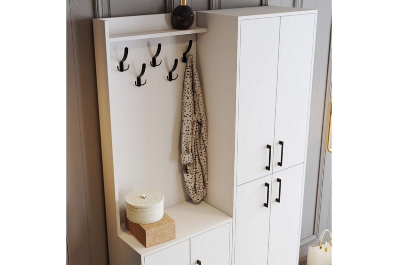 Eteiskalustepaketti Kotzen 35x120 cm - Valkoinen - Huonekalut - Kalustesetit - Eteisen kalustesetit