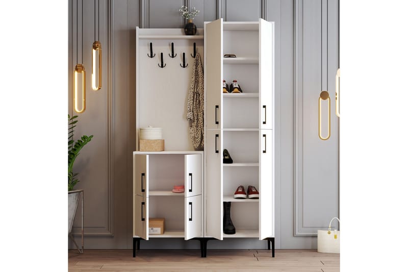 Eteiskalustepaketti Kotzen 35x120 cm - Valkoinen - Huonekalut - Kalustesetit - Eteisen kalustesetit