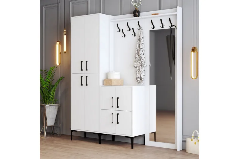 Eteiskalustepaketti Kotzen 35x180 cm, Valkoinen