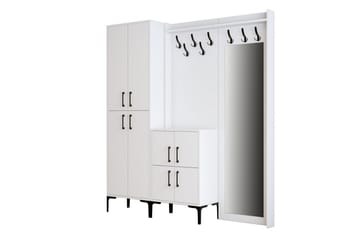Eteiskalustepaketti Kotzen 35x180 cm - Valkoinen - Huonekalut - Kalustesetit - Eteisen kalustesetit